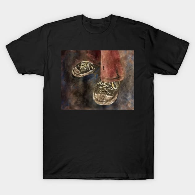 Muddy Sneakers T-Shirt by teenamarie23art